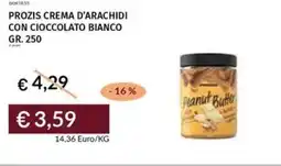 Prezzemolo e Vitale Prozis crema d'arachidi con cioccolato bianco offerta