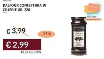 Prezzemolo e Vitale Dalfour confettura di ciliegie offerta