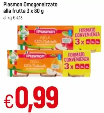 Famila Plasmon Omogeneizzato alla frutta 3x80g offerta