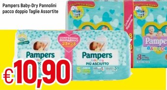 Famila Pampers Baby-Dry Pannolini pacco doppio Taglie Assortite offerta