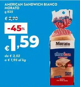 Bennet American sandwich bianco Morato offerta
