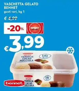 Bennet Vaschetta gelato Bennet offerta
