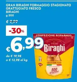 Bennet Gran biraghi formaggio stagionato grattugiato fresco Biraghi offerta