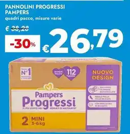 Bennet Pannolini progressi Pampers offerta