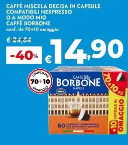 Bennet Caffè miscela decisa in capsule compatibili nespresso o a modo mio Caffè Borbone offerta