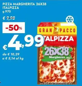 Pizza margherita 26x38 Italpizza