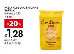 Bennet Pasta all'uovo emiliane Barilla offerta