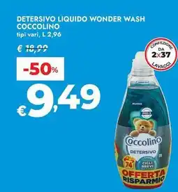 Bennet Detersivo liquido wonder wash Coccolino offerta