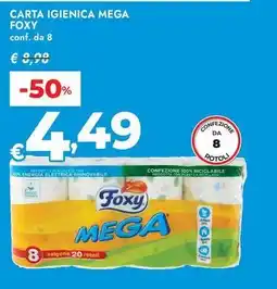 Bennet Carta igienica mega Foxy offerta