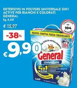 Bennet Detersivo in polvere universale 5in1 active per bianchi e colorati General offerta