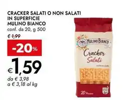 Bennet Cracker salati o non salati in superficie Mulino Bianco offerta