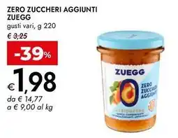 Bennet Zero zuccheri aggiunti Zuegg offerta