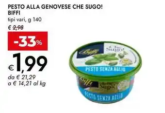 Bennet Pesto alla genovese che sugo! Biffi offerta