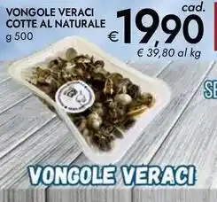 Bennet Vongole veraci cotte al naturale offerta