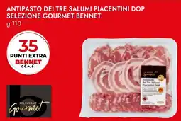 Bennet Antipasto dei tre salumi piacentini dop selezione gourmet Bennet offerta