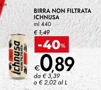 Bennet Birra non filtrata Ichnusa offerta