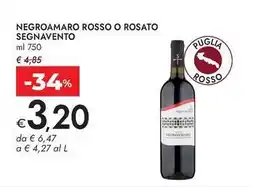 Bennet Negroamaro rosso o rosato Segnavento offerta