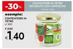 Bennet Contenitori in vetro decorato con coperchio offerta