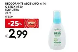 Bennet Deodorante aloe vapo o stick Equilibra offerta