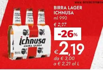 Bennet Birra lager Ichnusa offerta
