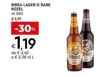 Bennet Birra lager o dark Kozel offerta