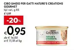 Bennet Cibo umido per gatti nature's creations Gourmet offerta