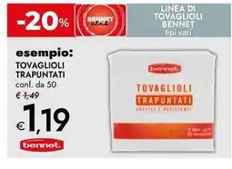 Bennet Tovaglioli trapuntati Bennet offerta