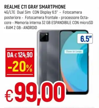 Famila Realme C11 Gray Smartphone offerta