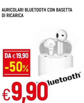Famila Auricolari Bluetooth con Basetta di Ricarica offerta