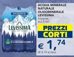 Esselunga Acqua minerale naturale oligominerale levissima offerta