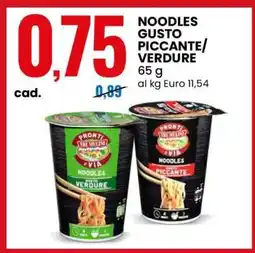 Eurospin NOODLES GUSTO PICCANTE/VERDURE offerta