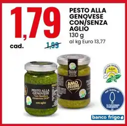 Eurospin PESTO ALLA GENOVESE CON/SENZA AGLIO offerta