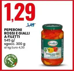 Eurospin PEPERONI ROSSI E GIALLI A FILETTI offerta