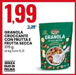 Eurospin GRANOLA CROCCANTE CON FRUTTA E FRUTTA SECCA offerta