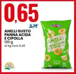 Eurospin ANELLI GUSTO PANNA ACIDA E CIPOLLA offerta