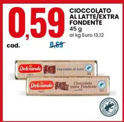Eurospin CIOCCOLATO AL LATTE/EXTRA FONDENTE offerta