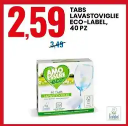 Eurospin TABS LAVASTOVIGLIE ECO-LABEL, 40 PZ offerta