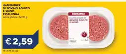 Esselunga HAMBURGER DI BOVINO ADULTO E SUINO ESSELUNGA offerta