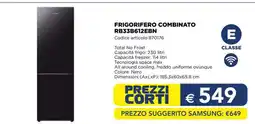 Esselunga FRIGORIFERO COMBINATO RB33B612EBN offerta
