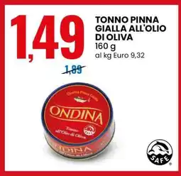 Eurospin TONNO PINNA GIALLA ALL'OLIO DI OLIVA offerta