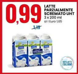 Eurospin Latte parzialmente scremato UHT offerta