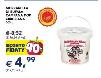 Esselunga Mozzarella di Bufala Campana DOP Cirigliana offerta