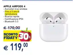 Esselunga APPLE AIRPODS 4 offerta
