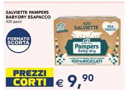 Esselunga SALVIETTE PAMPERS BABY-DRY ESAPACCO offerta