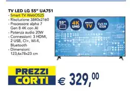 Esselunga TV LED LG 55'' UA751 offerta