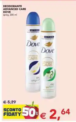 Esselunga DEODORANTE ADVANCED CARE DOVE offerta