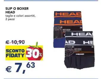 Esselunga SLIP O BOXER HEAD offerta