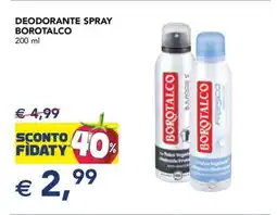 Esselunga Deodorante spray Borotalco offerta