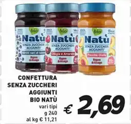 Coal Confettura senza zuccheri aggiunti BIO NATÙ offerta