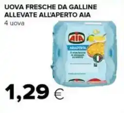 Tigre Uova fresche da galline allevate all'aperto AIA 4 uova offerta